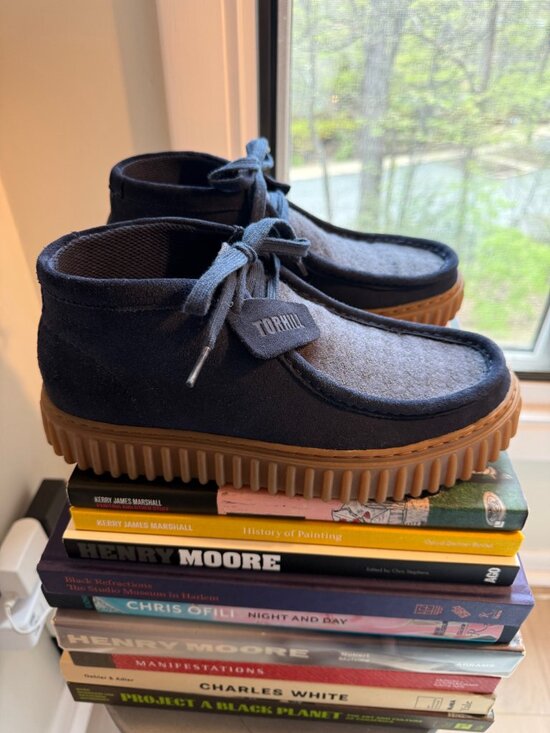 Clarks Torhill Hi Blue Suede with Blue/Gray Checked Plaid (Limited Version) main image 6